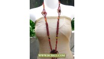 Bcbali Layered Beading Necklace Fashion with Stone Pendant